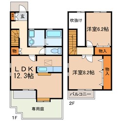 ルーエA棟の物件間取画像